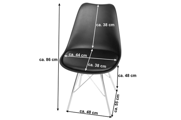 #schwarz #55cm #metallgestellchrom
