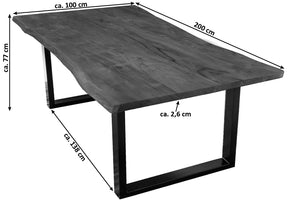 #nussbaumfarben #200x100 #u-gestellschwarz