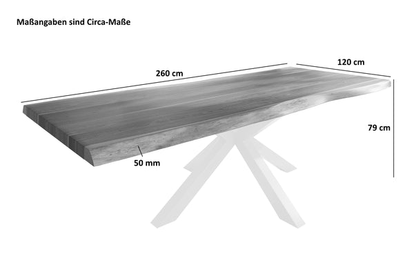 #nussbaumfarben #260x120 #spider-gestellschwarz