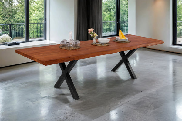 #nussbaumfarben #200(300)x100 #x-gestellschwarz