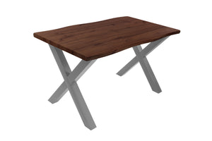 #nussbaumfarben #140x80 #x-gestellsilber