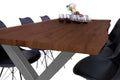 #nussbaumfarben #200x100 #x-gestellsilber