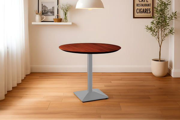 #akazienussbaumfarben #90x90 #säulen-gestelleckigsilber