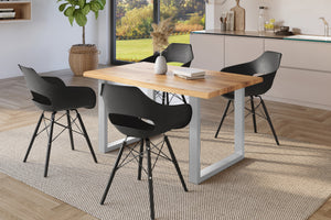 #holzwildeiche-optik #120x80 #u-gestellsilber