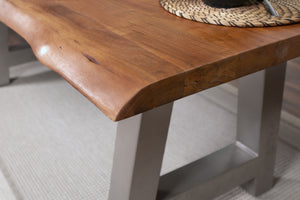 #akazienussbaumfarben #220x100 #a-gestellsilber