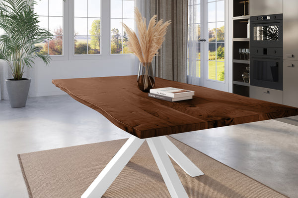 #nussbaumfarben #220x100 #spider-gestellweiß