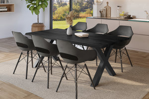 #holzgrau-optik #200x100 #x-gestellschwarz