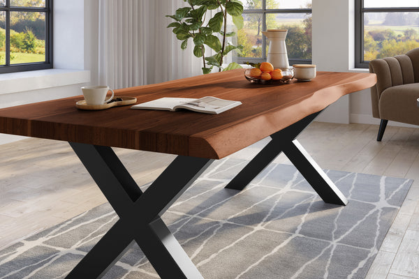 #nussbaumfarben #240x120 #x-gestellschwarz