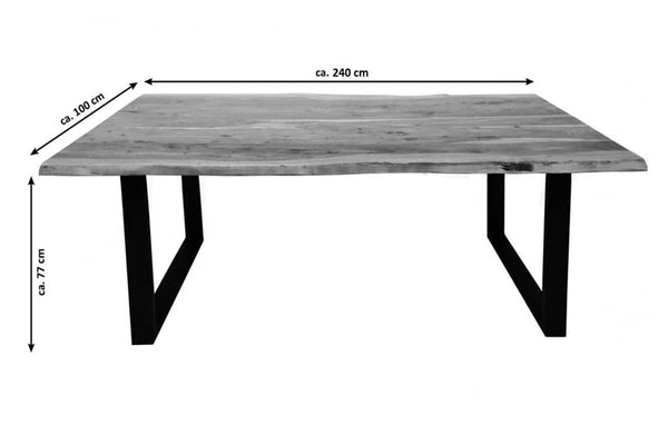 #nussbaumfarben #240x100 #u-gestellsilber