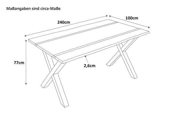 #240x100 #x-gestellschwarz