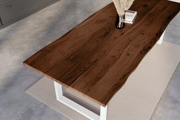 #nussbaumfarben #260x100 #u-gestellweiß