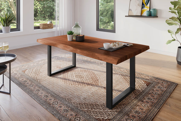 #akazienussbaumfarben #160x85 #u-gestellschwarz