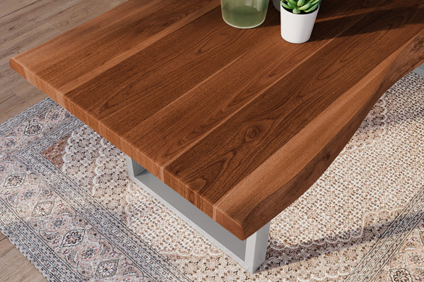 #akazienussbaumfarben #260x100 #u-gestellsilber