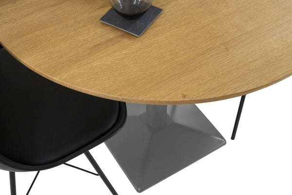 #eichenaturfarbengeölt #90x90 #säulen-gestelleckigsilber