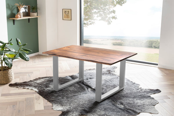 #nougatfarben #140x80 #u-gestellsilber