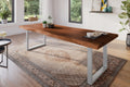 #akazienussbaumfarben #240x100 #u-gestellsilber