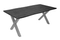 #graufarben #200x100 #x-gestellsilber