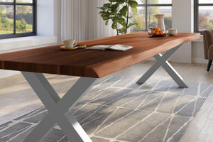 #nussbaumfarben #300x110 #x-gestellsilber
