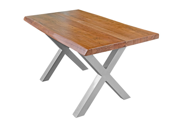 #nussbaumfarben #140x80 #x-gestellsilber