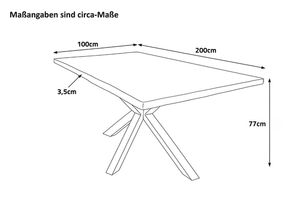 #naturfarbenlackiert #200x100 #spider-gestellsilber