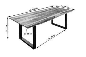 #naturfarbenlackiert #220x100 #u-gestellschwarz