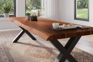 #akazienussbaumfarben #280x100 #x-gestellschwarz