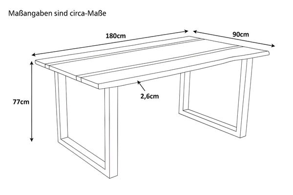 #180x90 #u-gestellschwarz