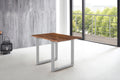 #nussbaumfarben #140x80 #u-gestellsilber