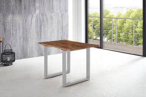 #nussbaumfarben #140x80 #u-gestellsilber