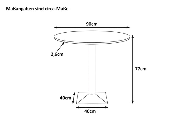 #eichenaturfarbengeölt #90x90 #säulen-gestelleckigsilber
