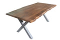 #akazienussbaumfarben #220x100 #x-gestellsilber