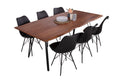 #nussbaumfarben #180x90 #hairpin-gestellschwarz