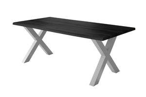 #holzgrau-optik #200x100 #x-gestellsilber