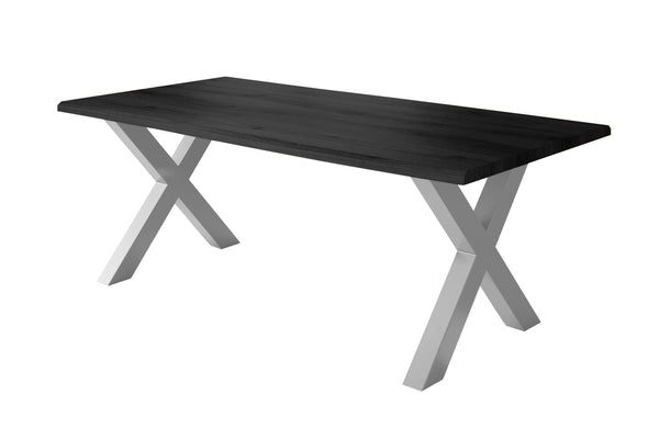#holzgrau-optik #200x100 #x-gestellsilber
