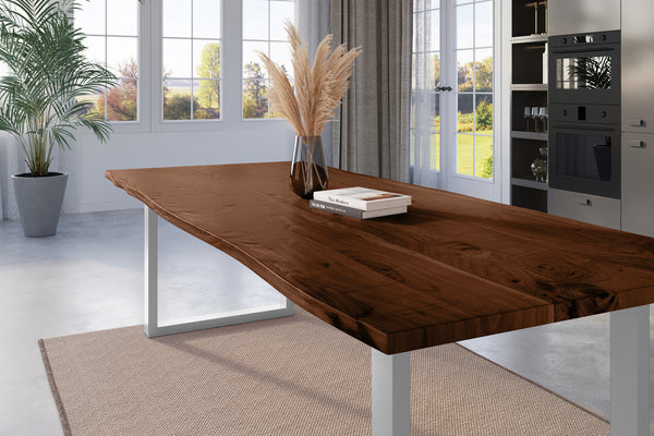 #nussbaumfarben #240x100 #u-gestellsilber