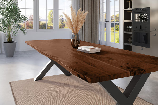 #nussbaumfarben #260x100 #x-gestellschwarz