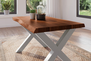 #akazienussbaumfarben #120x80 #x-gestellsilber
