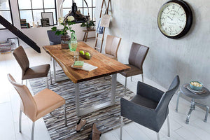 #nussbaumfarben #220x100 #u-gestellsilber