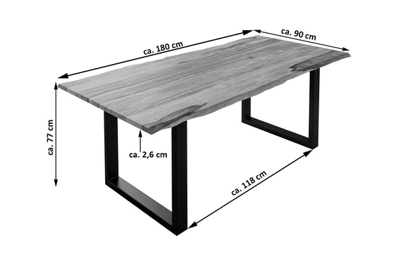 #teakfarben #180x90 #u-gestellschwarz