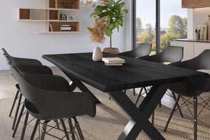 #holzgrau-optik #200x100 #x-gestellschwarz