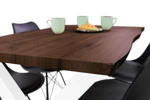 #nussbaumfarben #140x80 #x-gestellweiß