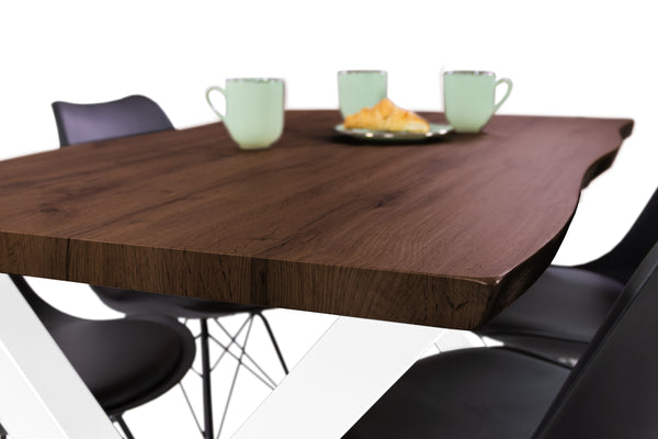 #nussbaumfarben #140x80 #x-gestellweiß
