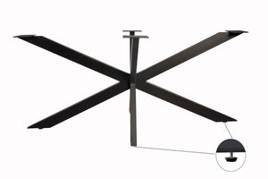 #akazienussbaumfarben #240x100 #spider-gestellschwarz