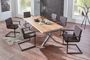 #naturfarben #220x100 #x-gestellsilber