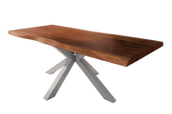 #akazienussbaumfarben #220x100 #spider-gestellsilber