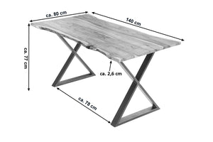#naturfarben #140x80 #x-gestelledelstahl