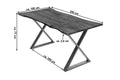 #nussbaumfarben #240x100 #x-gestelledelstahl