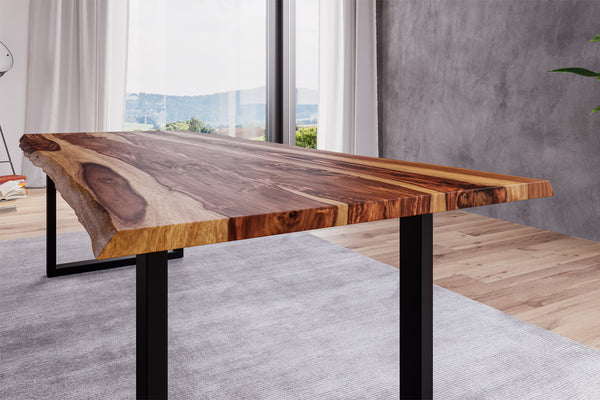 #sheeshamnaturfarbenlackiert #220x100 #u-gestellschwarz