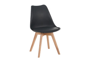 #holzwildeichen-optik #120x80 #schalenstuhlschwarz
