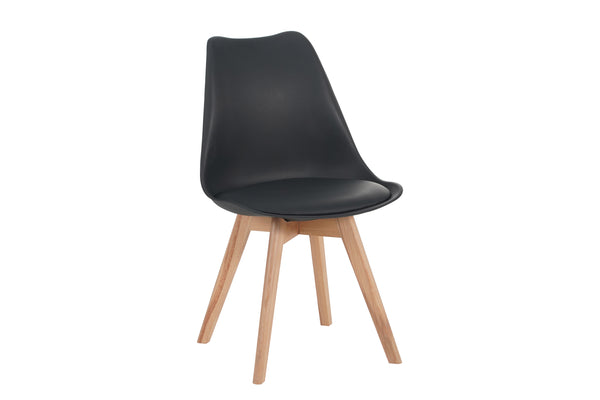 #holzwildeichen-optik #120x80 #schalenstuhlschwarz